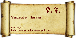 Vaczula Hanna névjegykártya